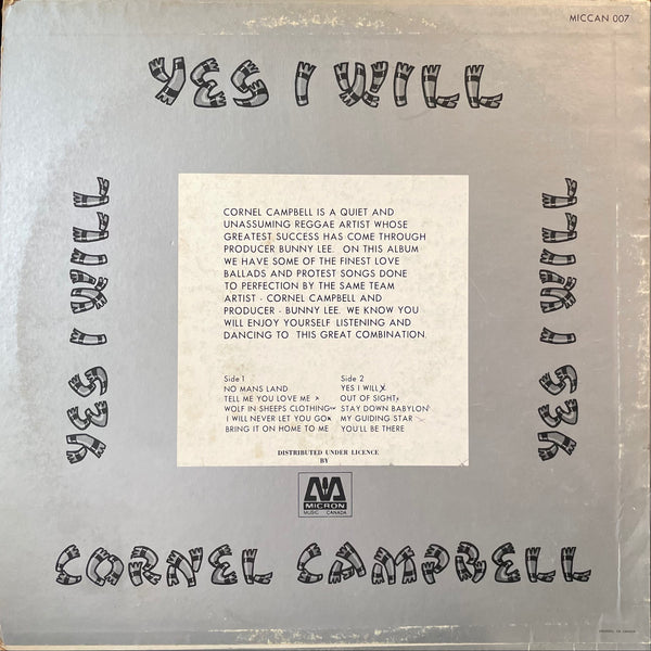 CORNELL CAMPBELL [Yes I Will]