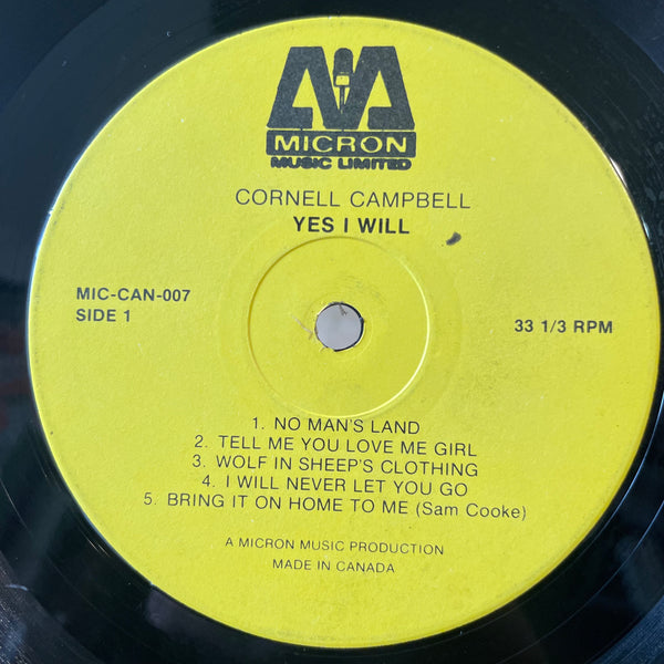 CORNELL CAMPBELL [Yes I Will]