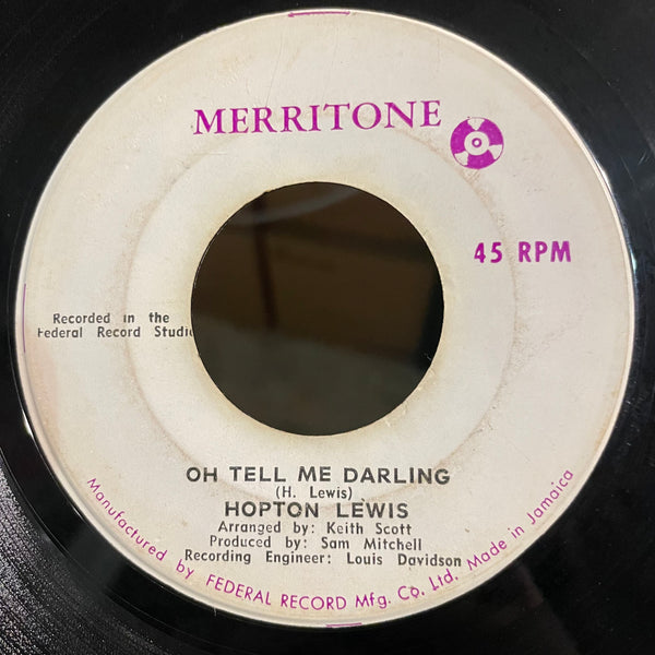HOPETON LEWIS [Sounds & Pressure / Oh Tell Me Darling]