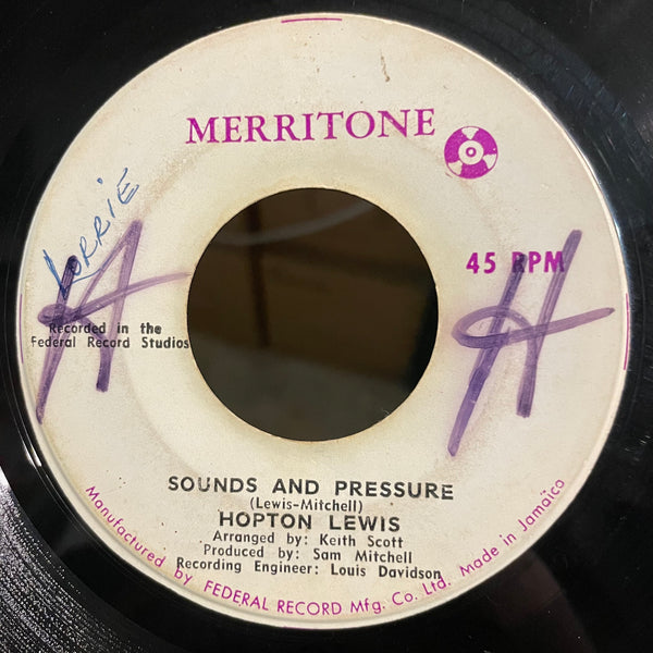 HOPETON LEWIS [Sounds & Pressure / Oh Tell Me Darling]