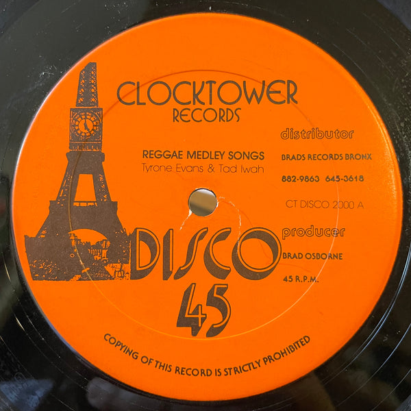 TYRON EVANS /JOHNNY CLARKE & TAD IWAH  [Reggae Medley Song /Poor Mans Cry ]