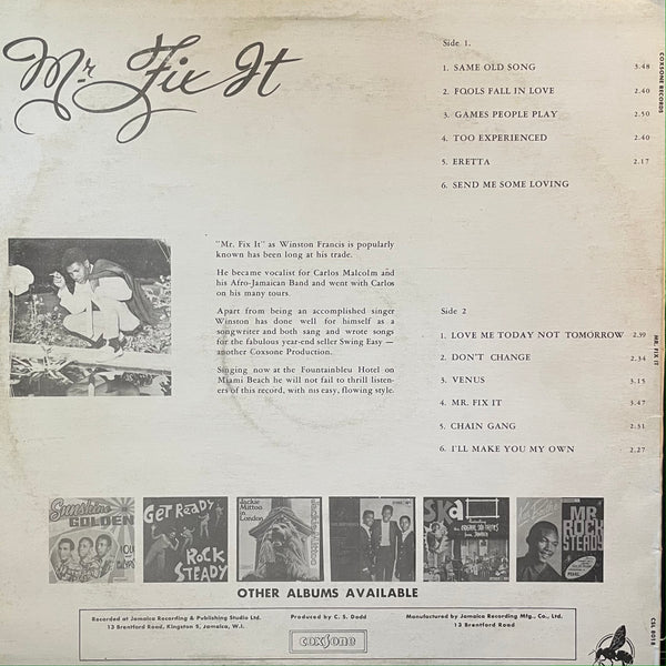WINSTON FRANCIS [Mr. Fix It]
