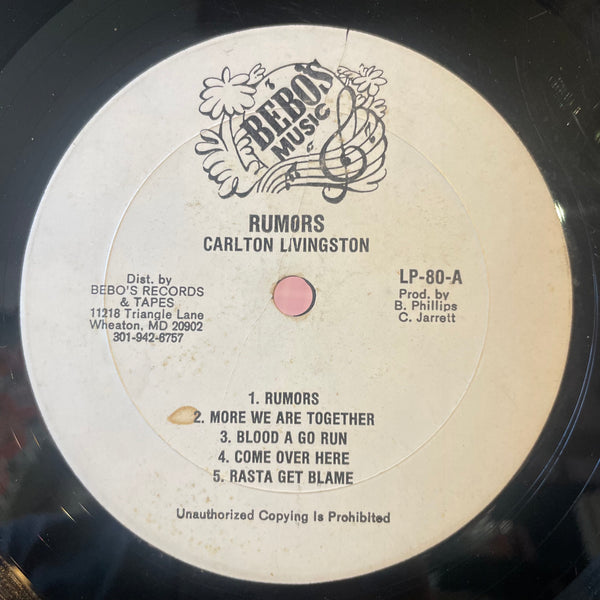 CARLTON LIVINGSTON [Rumours]