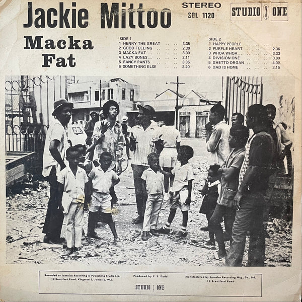 JACKIE MITTOO [Macka Fat]