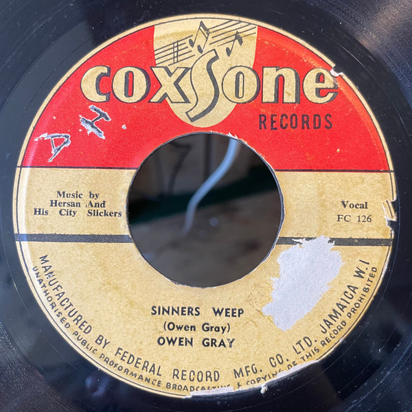 OWEN GRAY [Sinners Weep / Get Drunk]