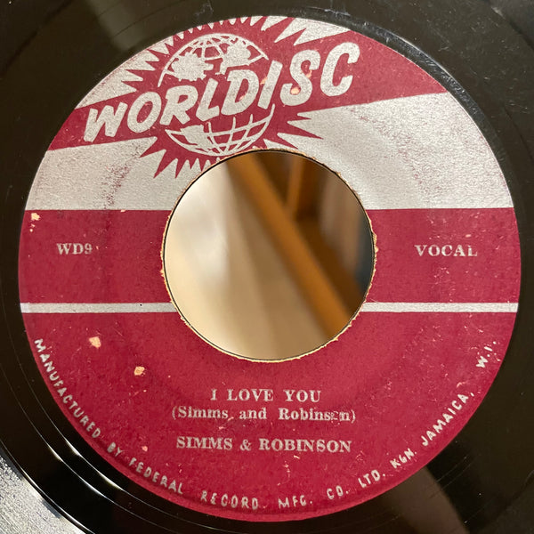 SIMMS & ROBINSON [I Love You / I'm Crying Over You]