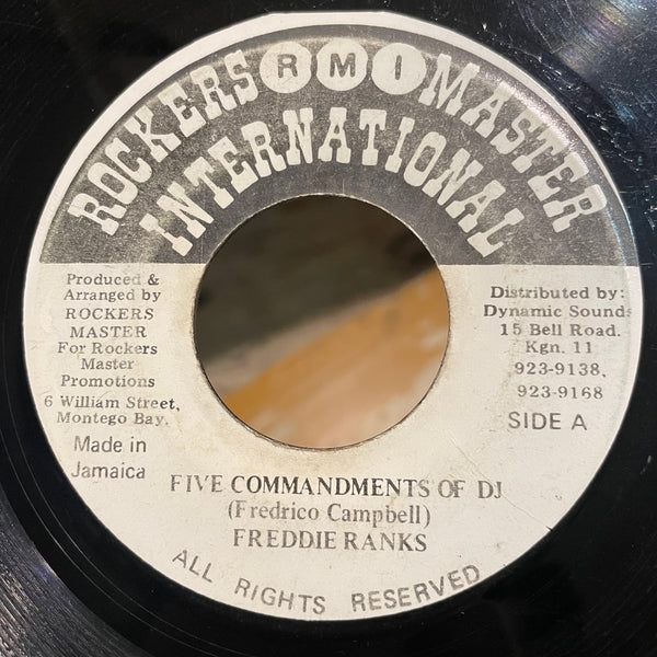 FREDDIE RANKS [Five Commandments Of Dj]