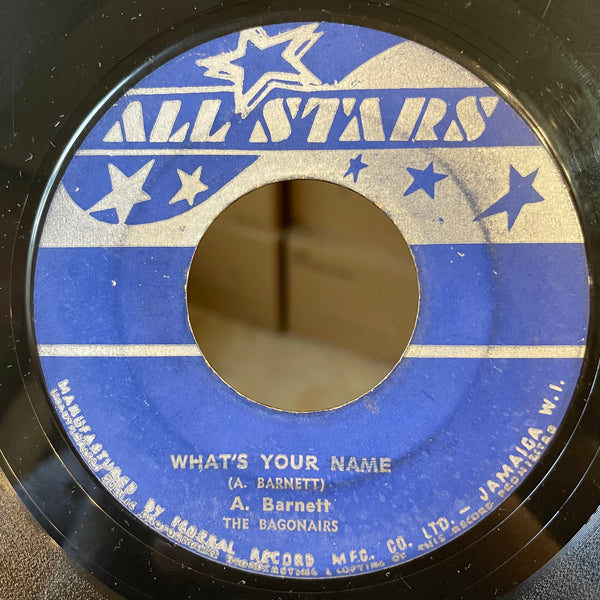 THE BAGONAIRES / A.BERNET & THE BAGONAIRES [Rocky Conty / What Your Name]