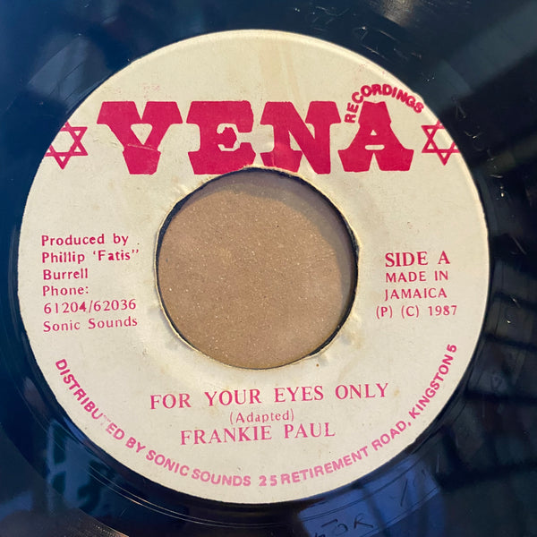 FRANKIE PAUL [For Your Eyes Only]