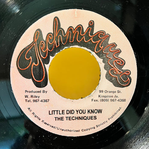 THE TECHNIQUES [Little Did You Know / I Wish It Would Rain]
