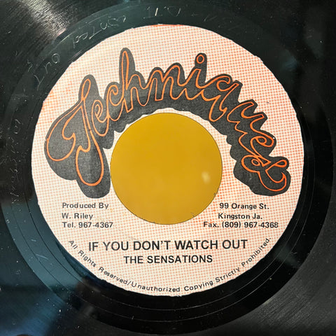 THE SENSATIONS / ANSEL COLLINS [If You Don't Watch Out / Point Blank]