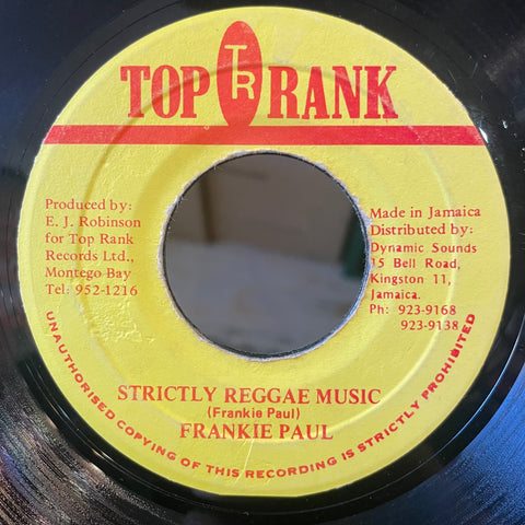 FRANKIE PAUL [Strictly Reggae Music]