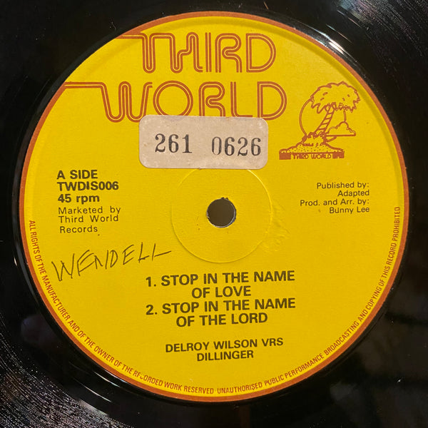 DELROY WILSON  - DILLINGER [Stop In The Name Of Love / Rocking Chair ]