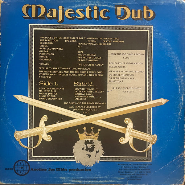 JOE GIBBS & THE PROFESSIONALS [Majestic Dub]
