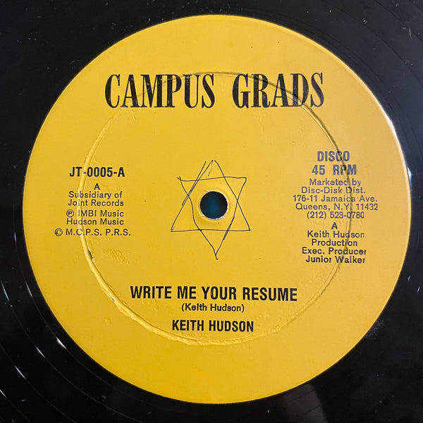 KEITH HUDSON [Write Me Your Resume]