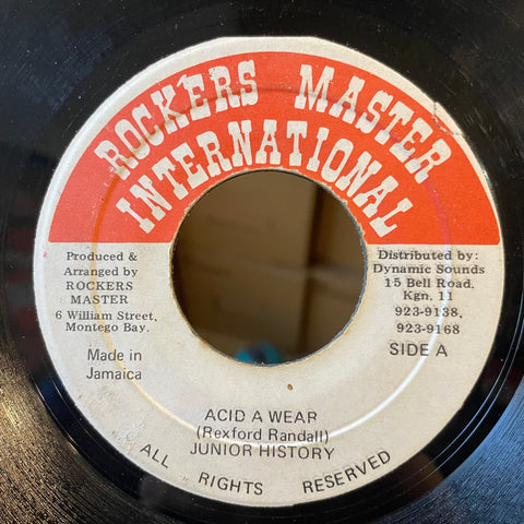 JUNIOR HISTORY [Acid A Wear]