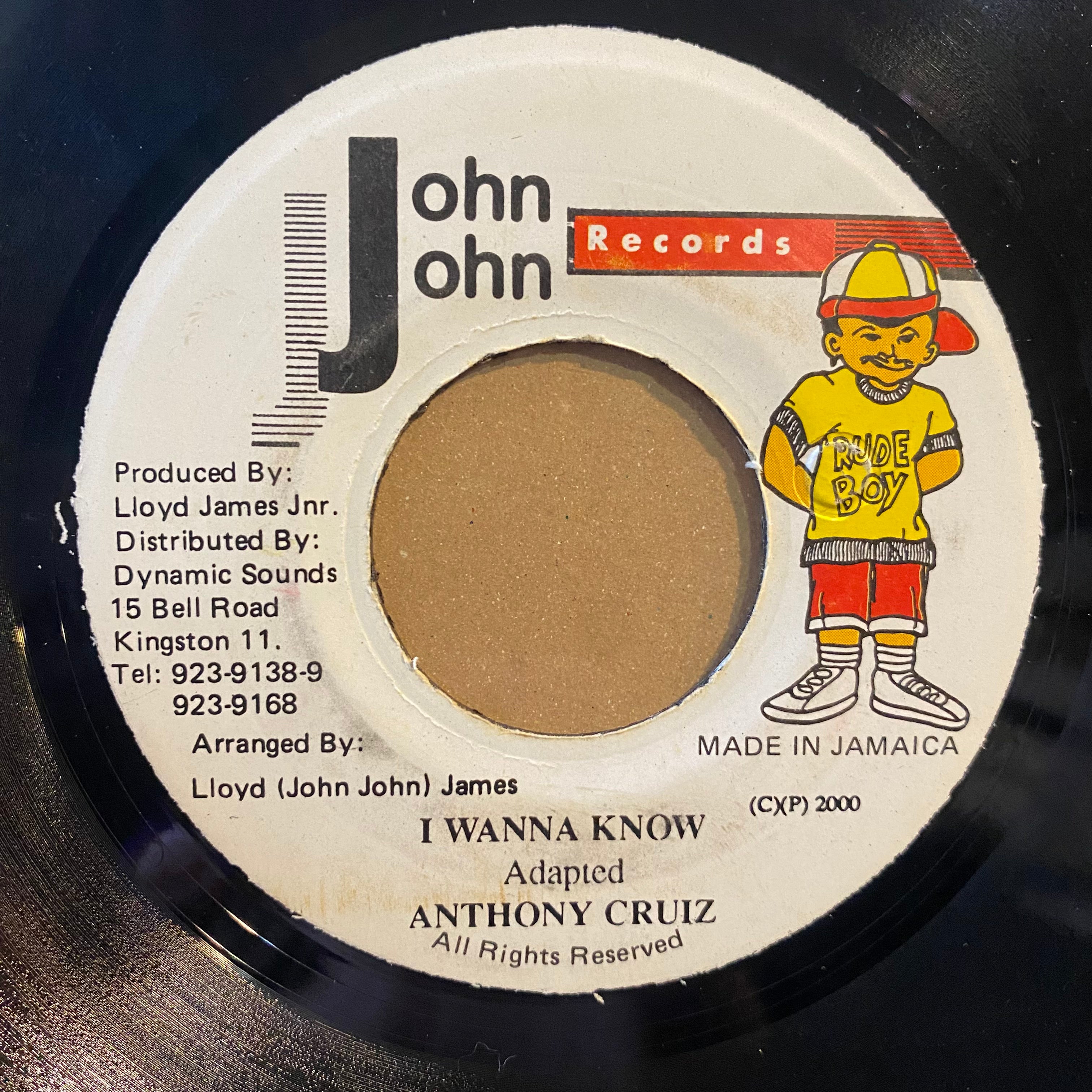 ANTHONY CRUZ [I Wanna Know]