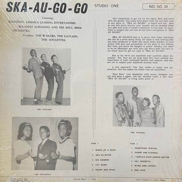 V.A. ROLAND ALPHONSO . THE WAILERS. THE GAYLADS . THE SOULETTS JACKIE MITTOO . SOUL VENDORS .  [Ska Au Go Go]