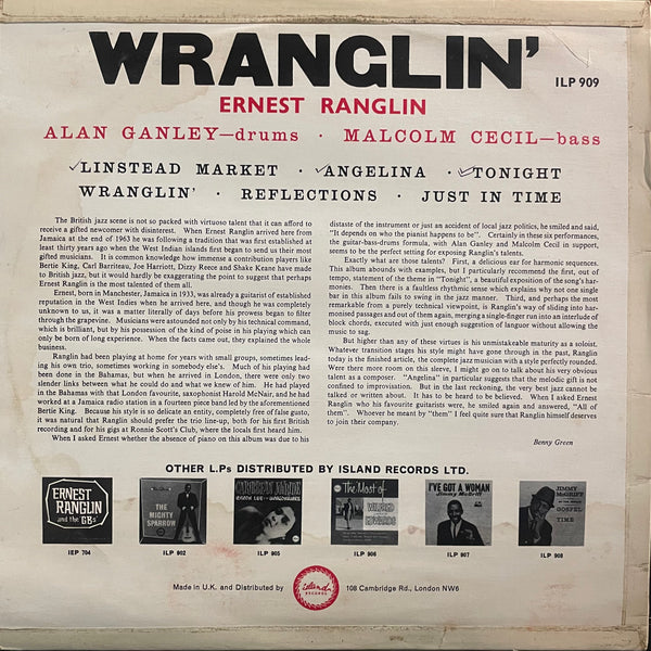 EARNEST RANGLIN [Wranglin']