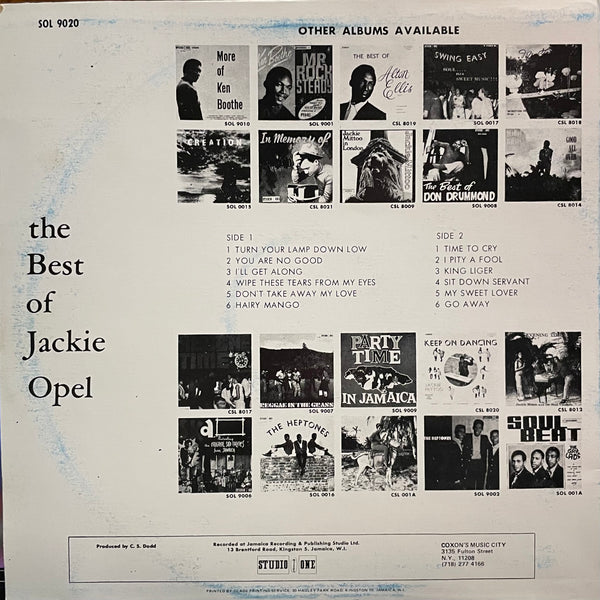 JACKIE OPEL [The Best Of Jackie Opel]