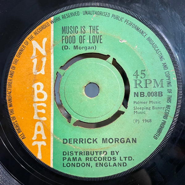 DERRICK & PATSY / DERRICK MORGAN (THE INVADERS) [Hey Boy Hey Girl  / Music Is The Food Of Love ]