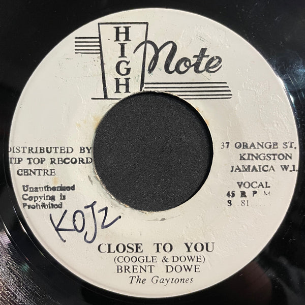 BRENT DOWE [Close To You]