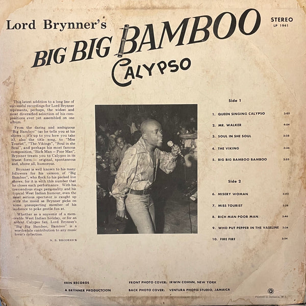 LORD BRYNER [Big Big Bamboo Calypso]