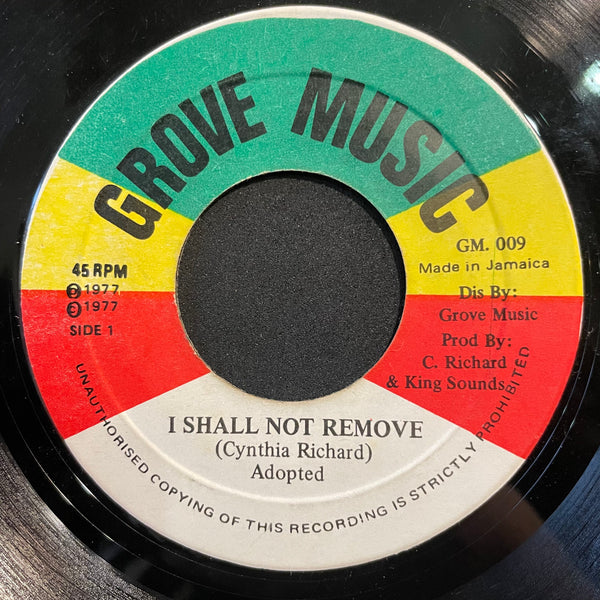 CYNTHIA RICHARD [I Shall Not Remove]