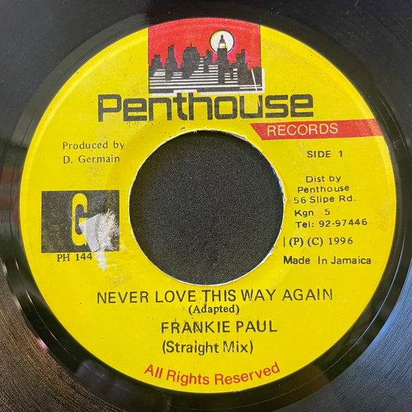 FRANKIE PAUL [Never Love This Way Again]