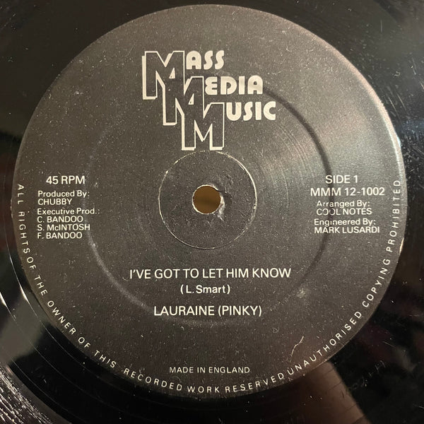 LAURAINE (PINKY)  [I've Got To Let Him Know]