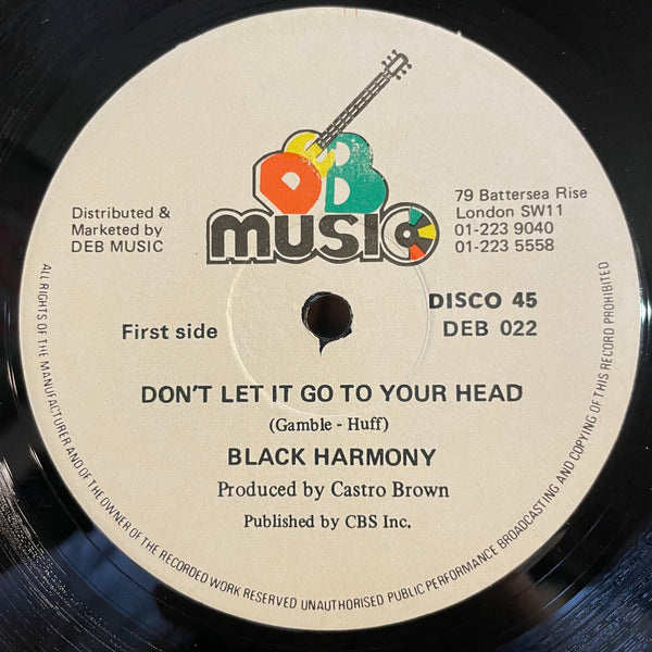 BLACK HARMONY [Don't Let It Go To Your Head]