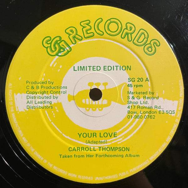 CARROLL THOMPSON / HUBERT GRANT [Your Love / My Love]