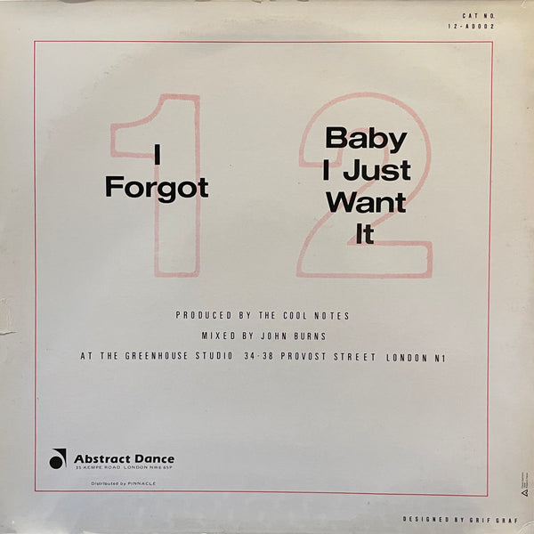 THE COOL NOTES [I Forget / Baby I Just Want It]