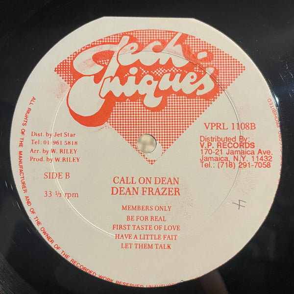 DEAN FRAZER [Call On Dean]