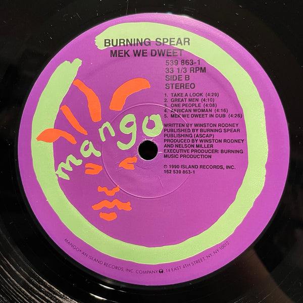 BURNING SPEAR [Mek We Dweet]
