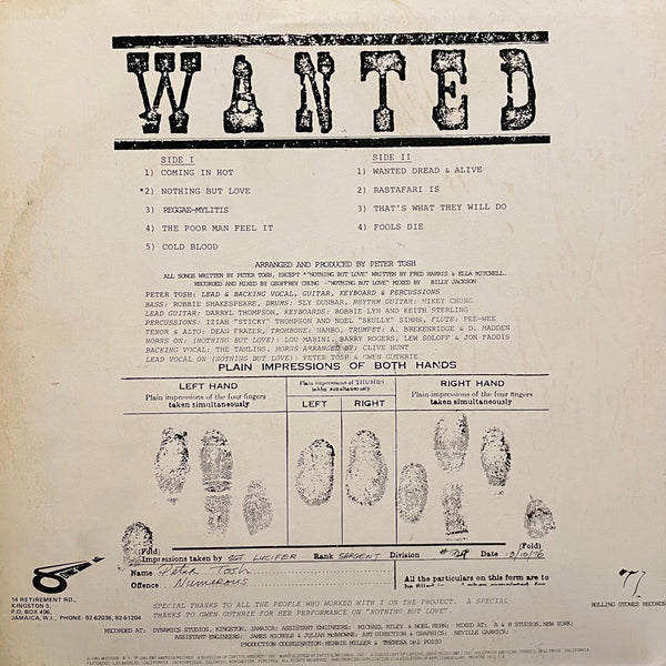 PETER TOSH [Wanted Dread & Alive]