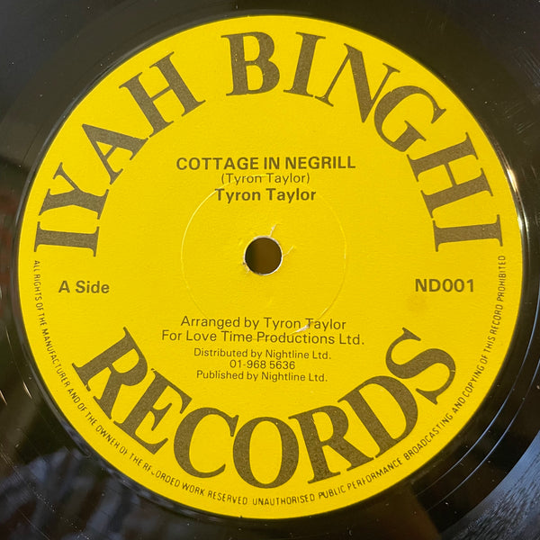 TYRONE TAYLOR [Cottage In Negril / Don't Destroy Me]