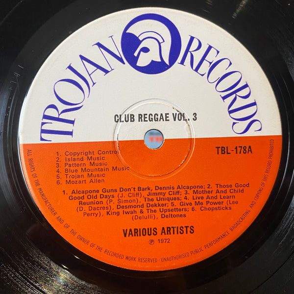 V.A. (THE UNIQUES. KING IWAH. SLIM SMITH...)  [Club Reggae Vol 3 ]