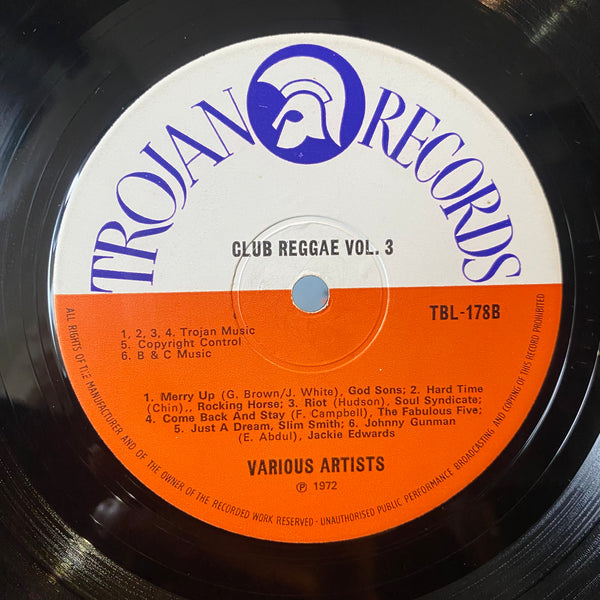 V.A. (THE UNIQUES. KING IWAH. SLIM SMITH...)  [Club Reggae Vol 3 ]