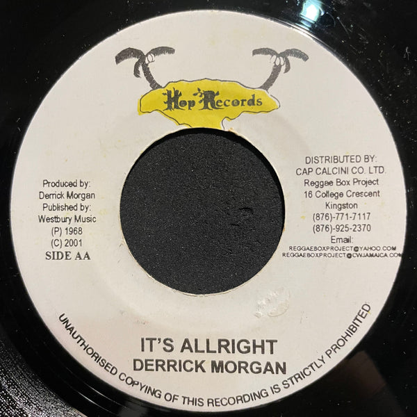 DERRICK MORGAN [Rudie Don't Fear / It's Alright ]