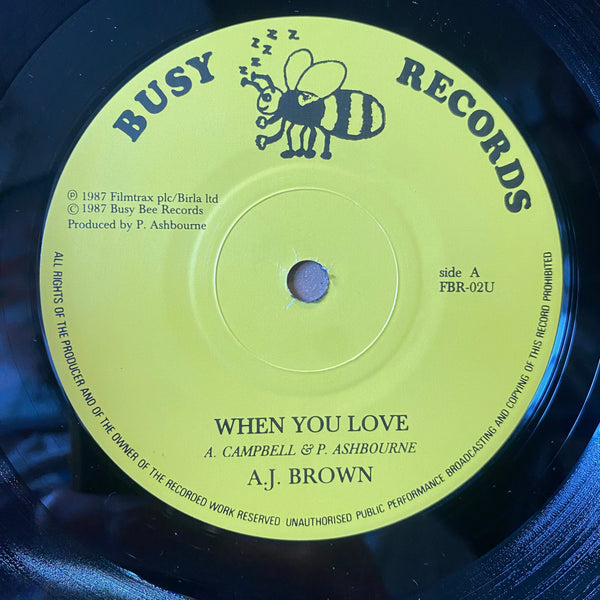 A J BROWN [When You Love]