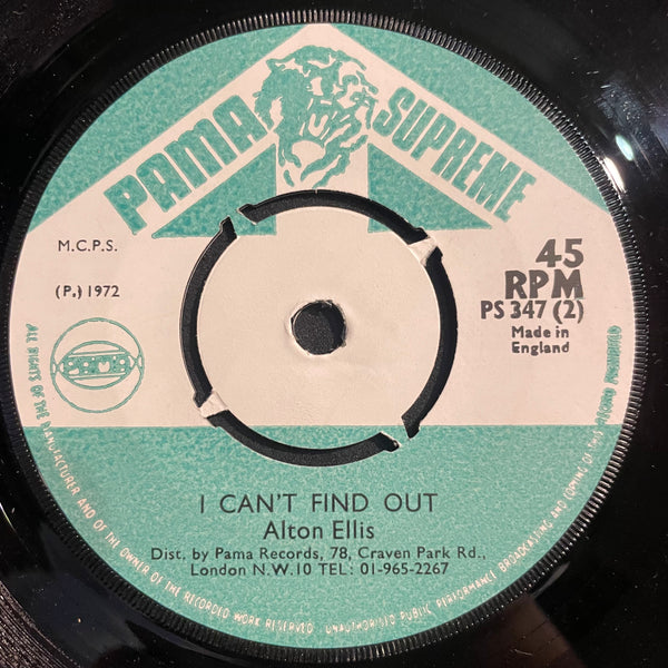 ALTON ELLIS [Moon River / I Can't Find Out]