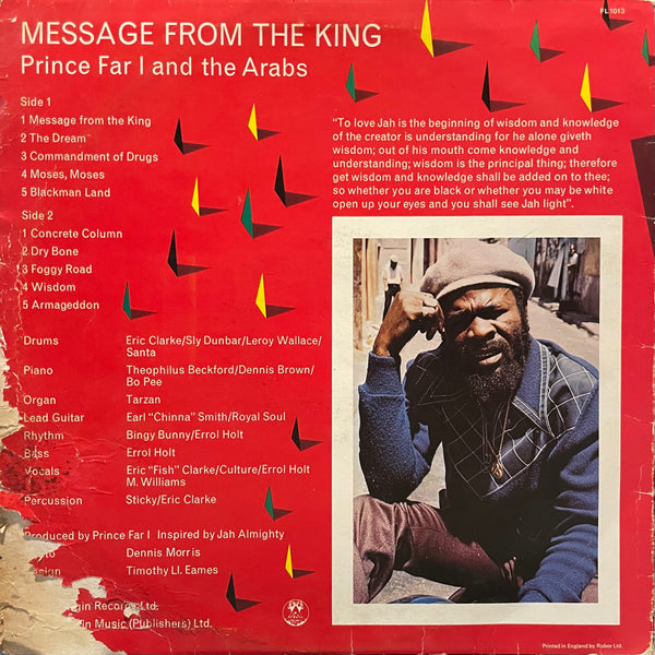 PRINCE FAR I [Message From The King]