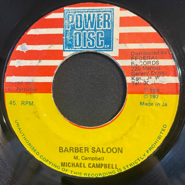 MICHAEL CAMPBELL  [Barber Saloon]