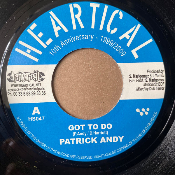PATRICK ANDY / ORIGINAL UMAN [Got To Do / Parcours Sante]