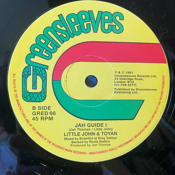 TRISTON PALMER, JAH THOMAS & TOYAN / LITTLE JOHN & TOYAN [Entertainment / Jah Guide I]
