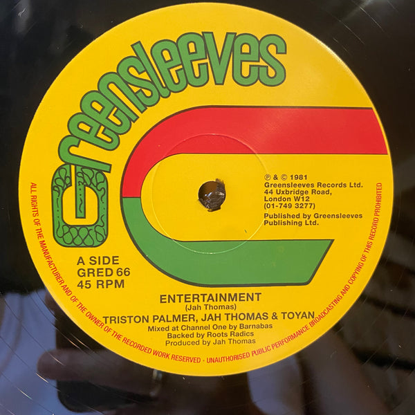 TRISTON PALMER, JAH THOMAS & TOYAN / LITTLE JOHN & TOYAN [Entertainment / Jah Guide I]
