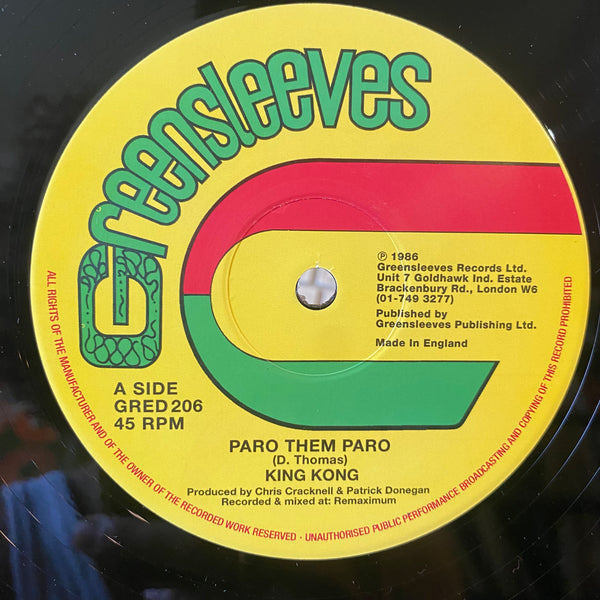 KING KONG / BUBBLERS COMPUTER STARS [Paro Them Paro / Paranoia]