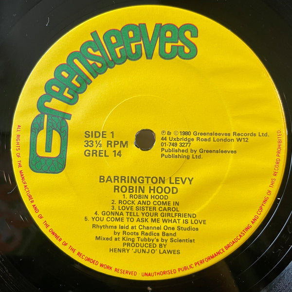 BARRINGTON LEVY [Robin Hood]