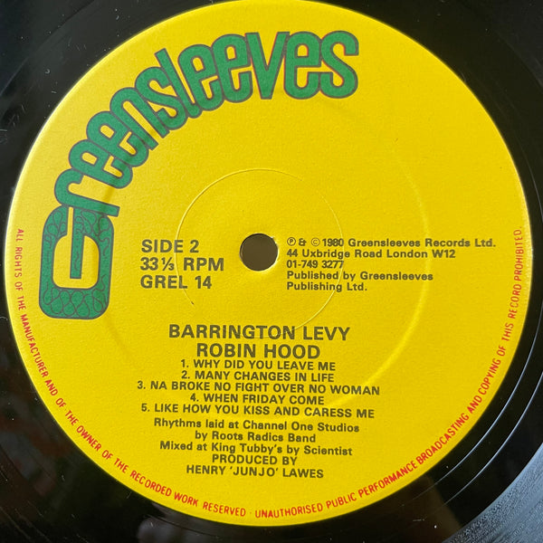 BARRINGTON LEVY [Robin Hood]